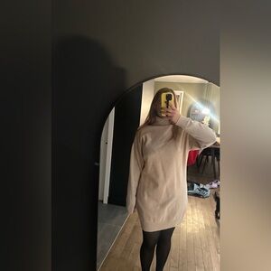 Cozy Tan Turtleneck Sweater